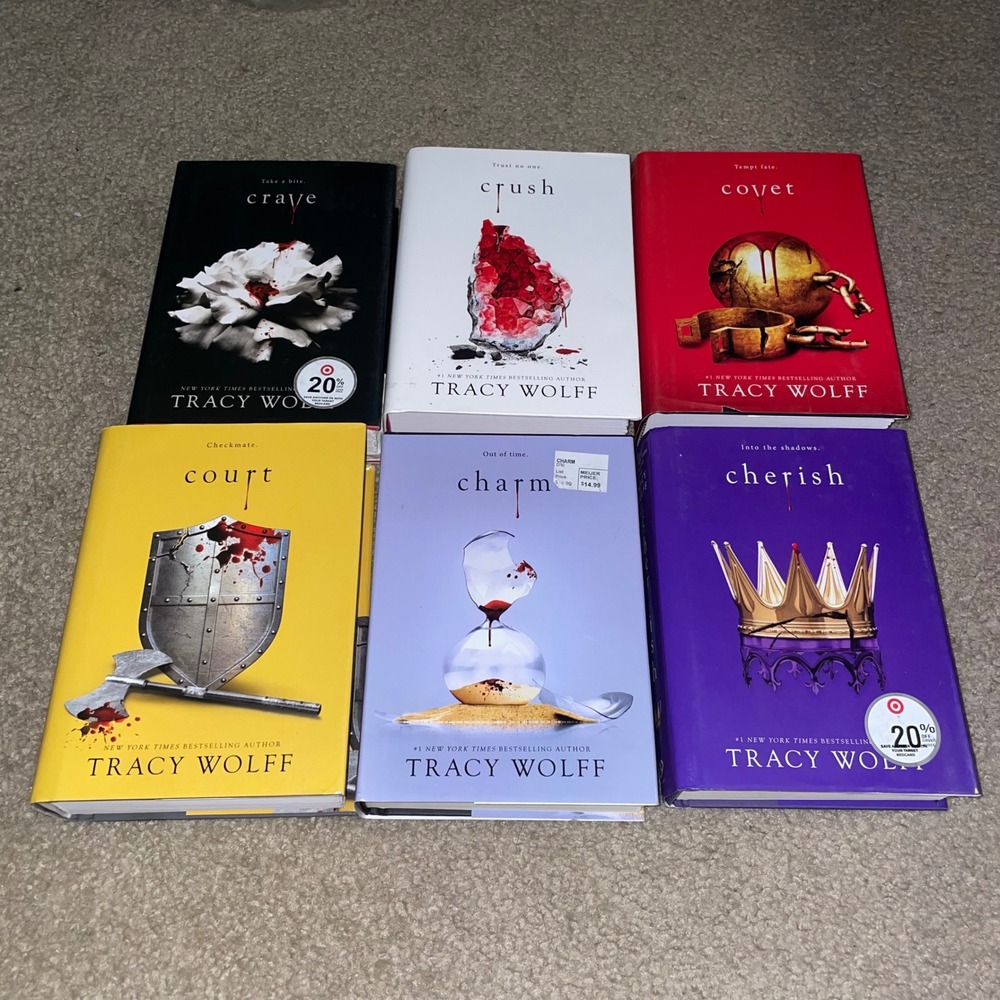 Tracy Wolff Crave Series Hardcover Book Set 1-6 Crave Crush Covet Court Charm